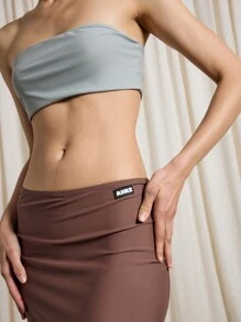 AiiRZ Colour Block Bandeau Crop Top And Maxi Skirt - Multicolor - View 3