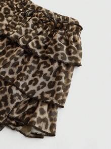 ROMWE J-Fashion Y2K Gyaru 女式透明豹纹迷你短裤 - 彩色 - 查看 3