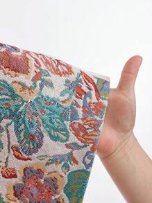 Soleia Áo nữ cỡ lớn cổ chữ V nhiều màu sắc, chất liệu jacquard, có chi tiết nơ phía sau, thích hợp cho kỳ nghỉ và mùa đông. - Nhiều màu - Xem 8