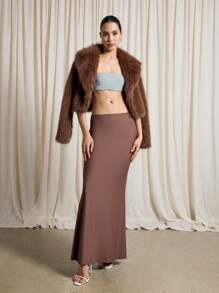 AiiRZ Colour Block Bandeau Crop Top And Maxi Skirt - Multicolor - View 5