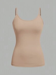 SHEIN EZwear Set de 4 piezas de Ropa interior básica de verano compuesto por camiseta de tirantes y mallas minimalistas y casuales para mujeres