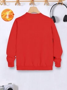 Trò chơi điện tử Giáng sinh & Đồ họa Santa Clue Áo len thời trang giản dị, thoải mái và ấm áp cho bé trai tuổi mới lớn - Đỏ - Xem 2