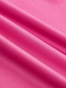 SHEIN 2 piezas Conjunto informal para adolescentes de camiseta de manga larga de cuello redondo + pantalones vaqueros con pierna acampanada - Azul - Ver 11