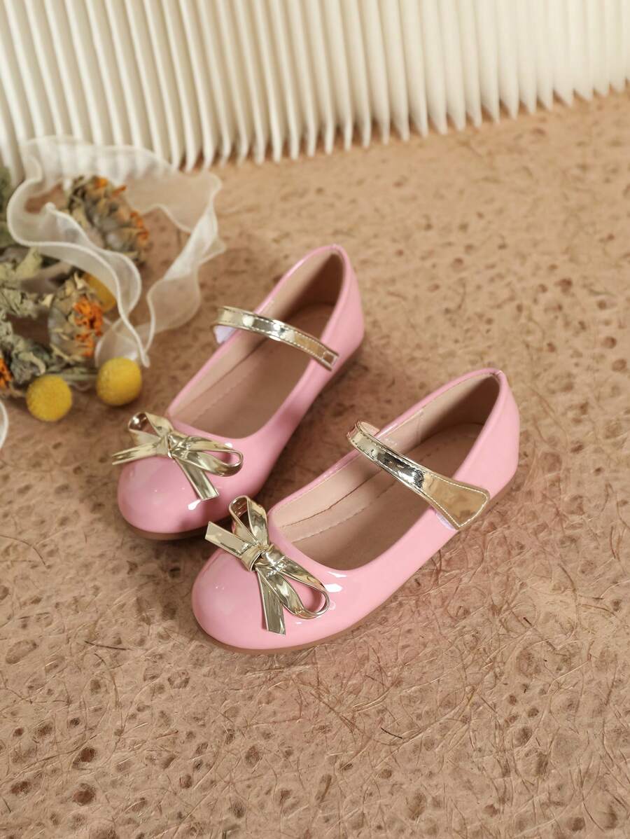 1 Pair Fashionable & Elegant Flat Shoes, Suitable For Autumn/Winter - Pink - View 1