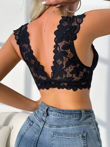 女士胸罩和无钢圈文胸 - 黑色 - 查看 2