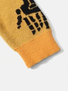 Manfinity EMRG Men's All-Over Print Crew Neck Casual Pullover Sweater - Multicolor - View 6