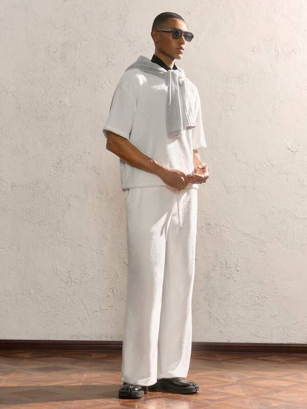 AKNOTIC Party Set de 2 camisetas casuales de cuello redondo de murciélago holgado para hombre, adecuado para verano