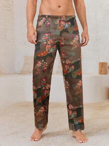 Manfinity ChillVibe Men's Minimalist Graphic Detail Casual Loungewear Bottoms, Daily Casual Wear - Multicolor - View 6