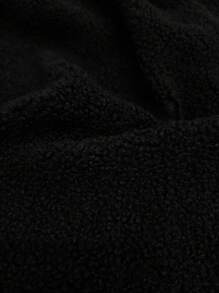 SHEIN LUNE Plus Size Fluffy Sleeveless Double Layer Hooded Jacket - Black - View 7