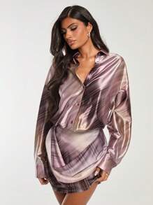 COSMINA Women Loose Multicolor Blouse Shirt, Autumn/Winter - Multicolor - View 4