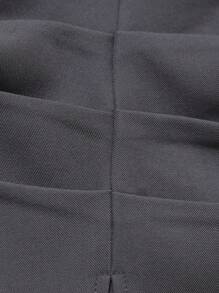 SHEIN PETITE Petite Women's Casual Minimalist Versatile All-Match A-Line High-Rise Grey Mini Skirt