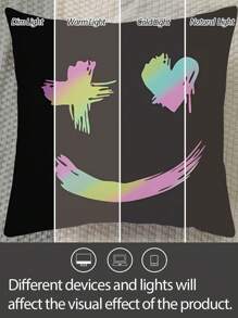 1 vỏ gối trang trí có khóa kéo in Polyester, không có ruột - Nhiều màu - Xem 7