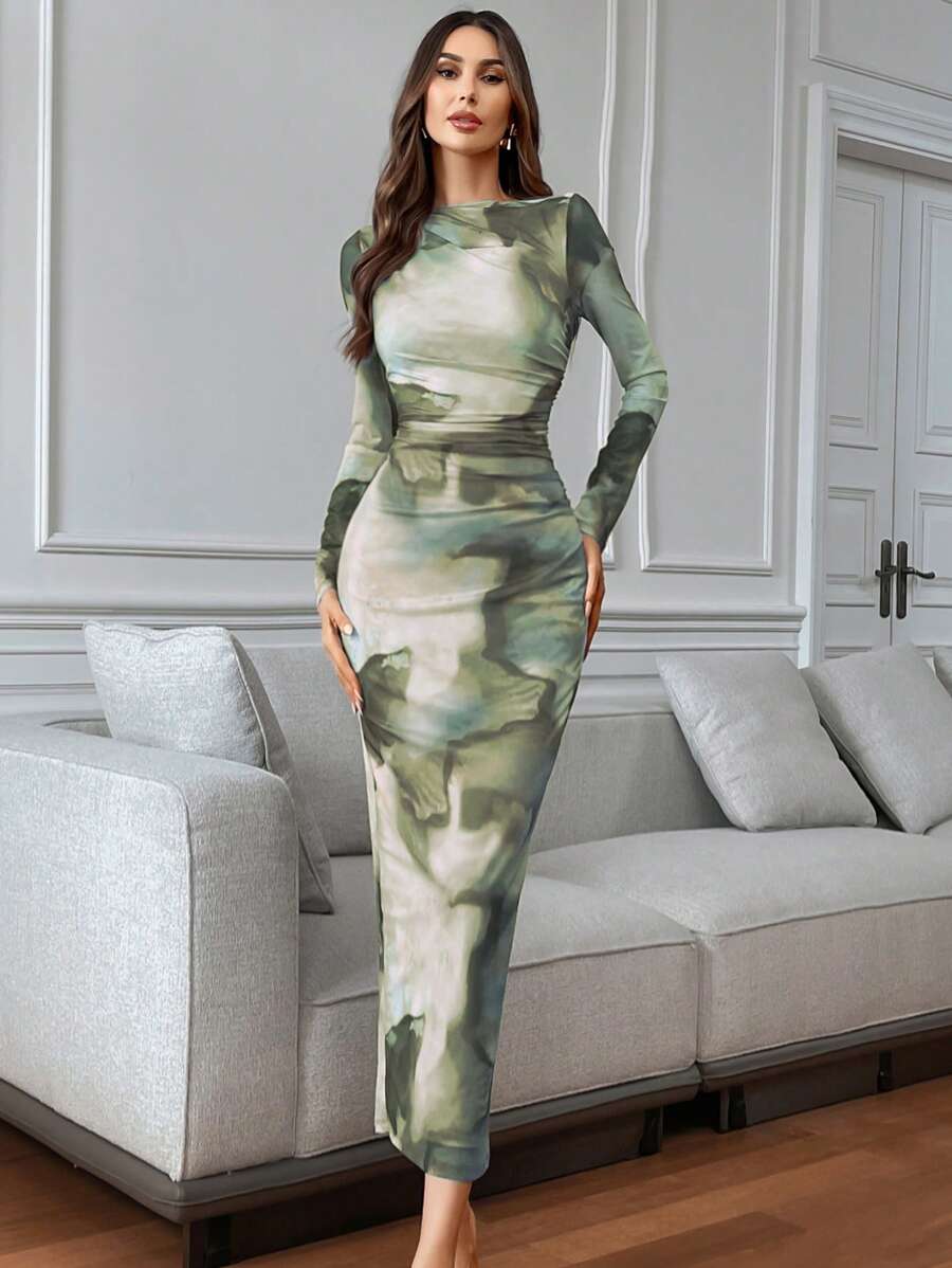Firerie Women's Casual Minimalist Everyday Dress,Pastel Dresses For Women - Green - View 1