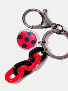 Miraculous Ladybug X SHEIN 1pc Cartoon Character Acrylic Keychain & Bag Charm - Multicolor - View 6