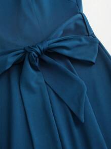 EMERY ROSE 女士春秋休闲舒适腰部装饰 3/4 袖中长连衣裙长款女装