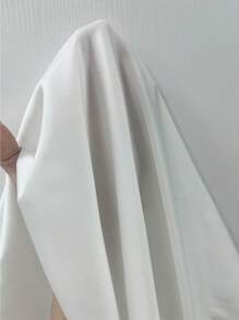 INAWLY Women Casual Solid Color V-Neck Blouse, Autumn Fall Cloth For Women - White - View 7