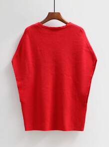 SHEIN LUNE 女士超大款 V 领无袖毛衣