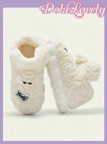 Dola Lovely Autumn/Winter Cute Cactus Plush Slip-On Slippers, Thick Sole Warm Indoor Slippers For Women New Year Holiday Valentines