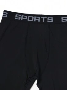Gym Rark Quần legging tập luyện nam kiểu boyfriend in chữ, quần bó thể thao tập luyện hàng ngày, quần bó nén, quần tập gym. - màu đen - Xem 3