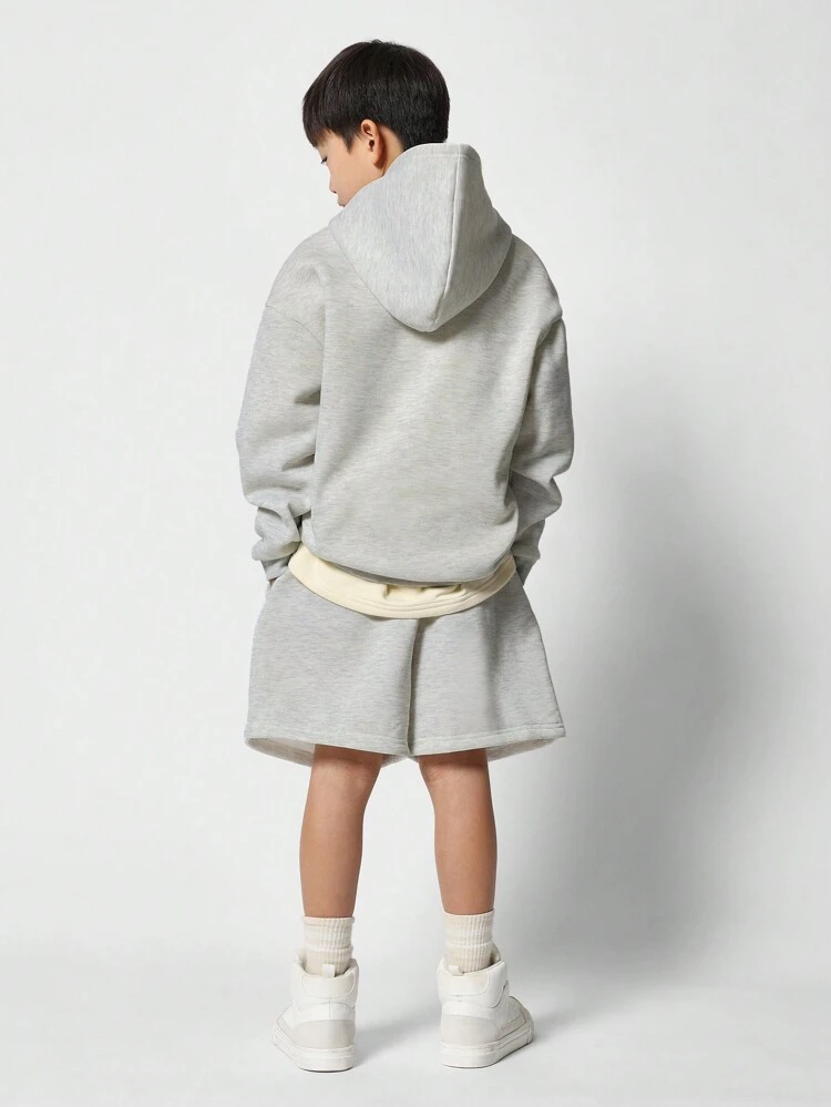 Tween Boys Overhead Hoodie And Short 2 Piece Set