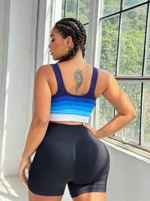 Easithlete 女士加大码无缝渐变色运动胸罩 - 彩色 - 查看 2