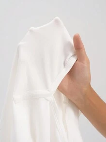 Activina Women White V-Neck Seamless Long Sleeve Workout T-Shirt, Casual Fitness - White - View 7