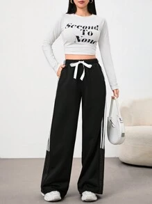 Mulvari 女士纯色系带休闲运动裤