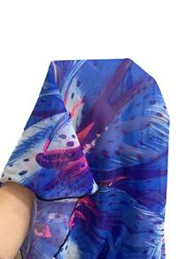 Swim Oasis 2025 休闲度假细肩带三角上衣、侧系带三角下装和长款网眼罩衫三件套女式夏季泳衣套装 - 黑色 - 查看 3