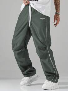 Manfinity EZcore Men's Street Collegiate Style Pants - Grey - View 4