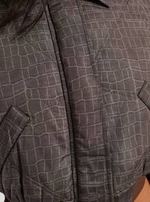 COSMINA Brown Crocodile Embossed Women Jacket, Autumn/Winter - Brown - View 6