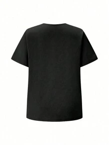 TaskEZ Summer Solid V-Neck Double Pocket Short Sleeve Top & Pants Uniform Scrub Set