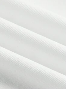 SHEIN EZwear Minifalda de malla con doble capa y efecto perspectiva para fiestas de otoño - Blanco - Ver 4