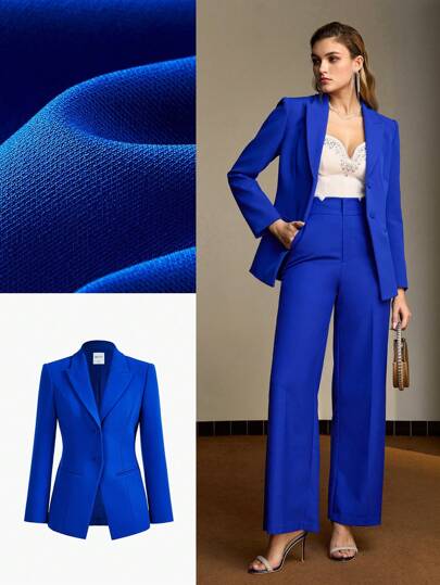 MOTF Soiréza 纯色尖领单排扣派对西装外套