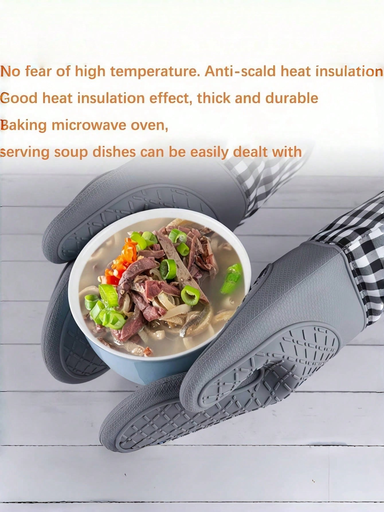 قفازات سيليكون عازلة للحرارة لمنع الحروق للاستخدام...