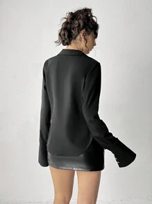 Calvaya Women's Solid Color Front Button Long Sleeve Casual Blouse Women Shirt