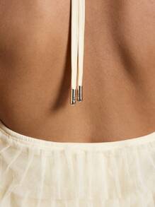 AiiRZ High Neck Halter Cami Top - Yellow - View 4