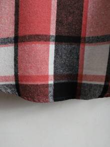 Manfinity Homme Men's Button Front Long Sleeve Plaid Shacket, Casual Daily Wear, Fall, Warm - Multicolor - View 5