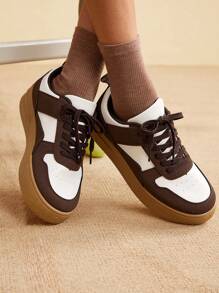 CUCCOO EASI New Leopard Print Chunky Sneakers, Women Thick Sole Casual Sneakers Shoes For Women Sneakers Trainers