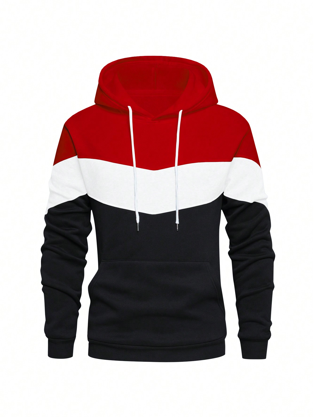 Manfinity Dauomo Men's Casual Colorblock Drawstring Hooded Sweatshirt, Autumn/Winter