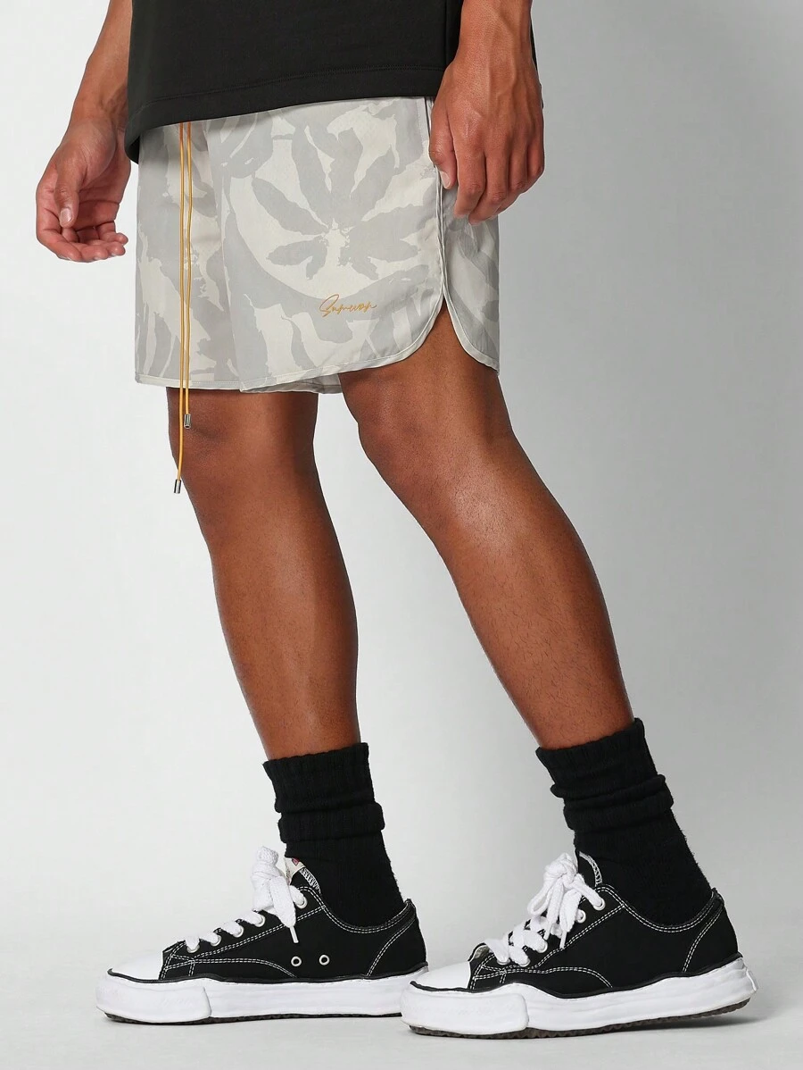 SUMWON Nylon Swim Short With All Over Print