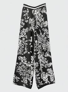 Linhara 2 件女式加大码简约纯色印花毛衣套装，适合万圣节、新年、情人节、感恩节、圣诞节、复活节、正式派对、除夕、冬季 - 黑與白 - 查看 3