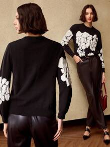 MOTF FLORAL PATTERN SWEATER