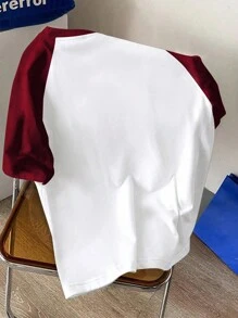 Attitoon Camiseta de manga corta de estilo suelto con cuello redondo y gráfico de gato minimalista casual para mujer, adecuada para el verano