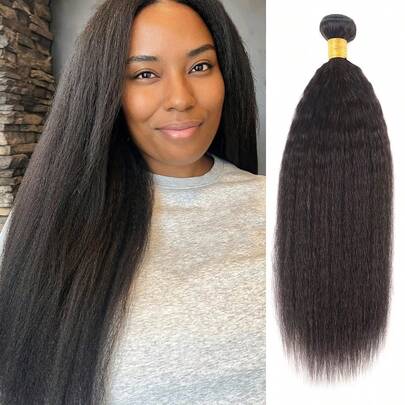 Tóc người thẳng Kinky, tóc nối nguyên chất, tóc dệt Brazil 100% chưa qua xử lý, tóc người