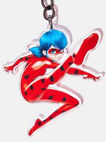 Miraculous Ladybug X SHEIN 1pc Cartoon Character Acrylic Keychain & Bag Charm - Multicolor - View 5