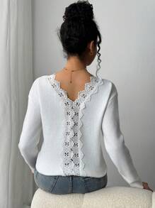 SHEIN LUNE New European & American Style Casual Loose Knit Sweater, Fashion Minimalist Knitwear For Women, Autumn/Winter