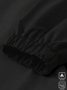 Manfinity Homme giacca con chiusura lampo e fodera termica, adatto per l'autunno, taglie comode per uomo