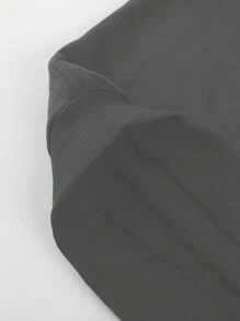 SHEIN Felpa con cappuccio da ragazzo pre-adolescente con stampa grafica alla moda, vestibilità morbida in stile streetwear - Grigio Scuro - Visualizzare 5