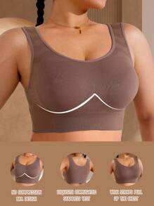 無接縫深色線條女士無鋼圈胸圍，1件