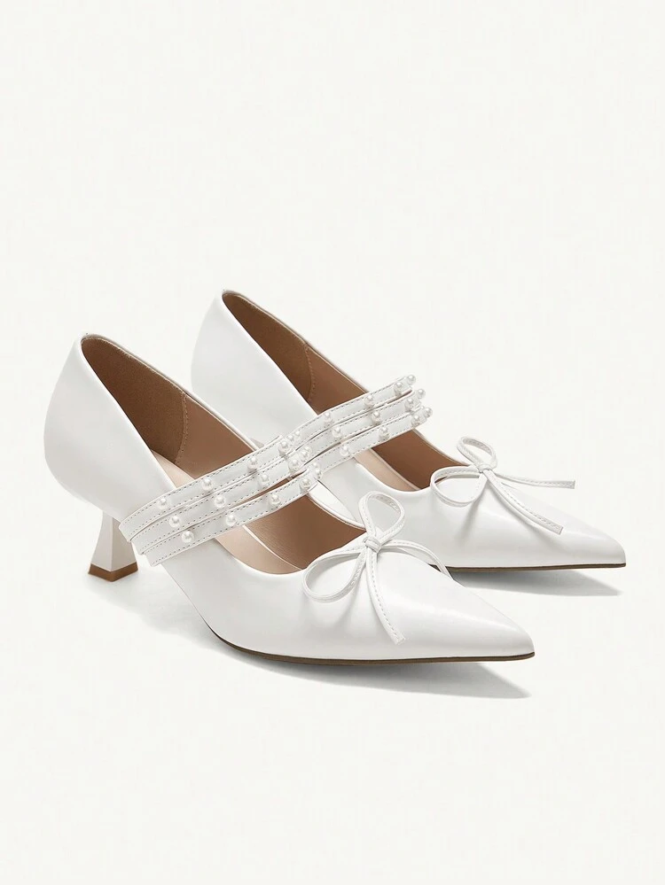 CUCCOO CHICEST Pointed Toe Low Heel Floral Elegant Women High Heel Pumps For Christmas And New Year Holiday Vibe Fall And Winter Valentines
